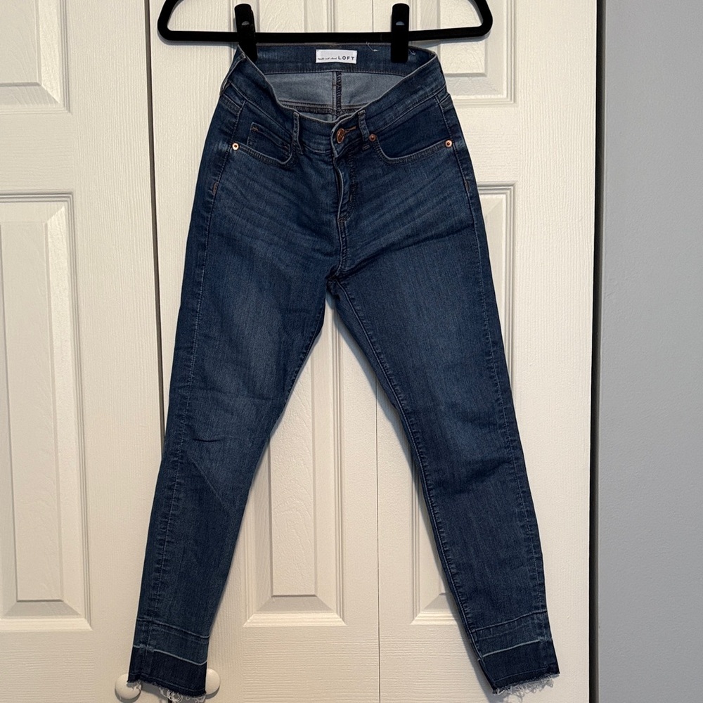 LOFT Dark Blue Ankle Jeans